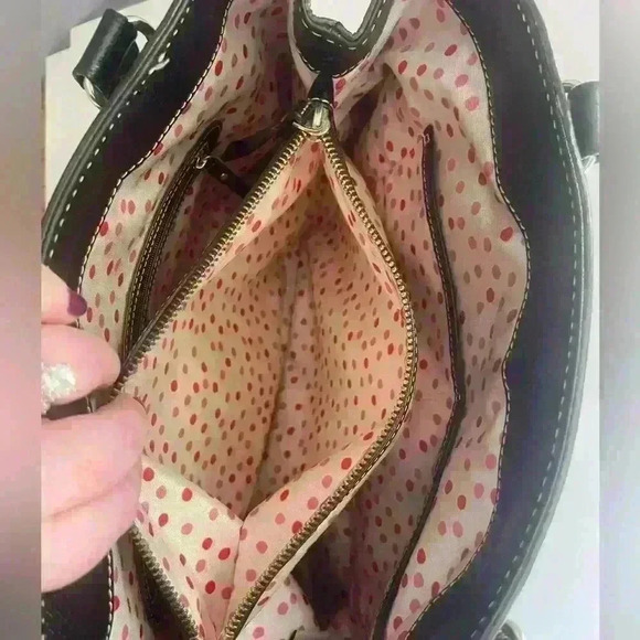 KATE SPADE NEW YORK MEDIUM SATCHEL TOTE PURSE BLACK LEATHER (PROJECT!!!) - Picture 9 of 16